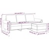 Trivietė sofa su pakoja, geltonos spalvos, 180cm, aksomas