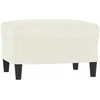 Trivietė sofa su pakoja, kreminės spalvos, 180cm, aksomas
