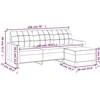 Trivietė sofa su pakoja, kreminės spalvos, 180cm, dirbtinė oda