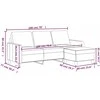 Trivietė sofa su pakoja, raudonojo vyno, 180cm, dirbtinė oda