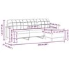 Trivietė sofa su pakoja, raudonojo vyno spalvos, 210cm, audinys