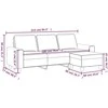 Trivietė sofa su pakoja, raudonojo vyno spalvos, 180cm, audinys