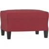 Trivietė sofa su pakoja, raudonojo vyno, 180cm, dirbtinė oda