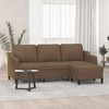 Trivietė sofa su pakoja, rudos spalvos, 180cm, audinys
