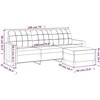 Trivietė sofa su pakoja, rudos spalvos, 180cm, audinys