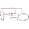 Trivietė sofa su pakoja, šviesiai geltona, 180cm, audinys