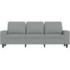 Trivietė sofa su pakoja, šviesiai pilka, 180cm, audinys