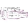 Trivietė sofa su pakoja, šviesiai pilka, 180cm, aksomas