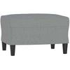 Trivietė sofa su pakoja, šviesiai pilka, 180cm, audinys
