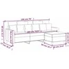 Trivietė sofa su pakoja, tamsiai pilkos spalvos, 180cm, aksomas
