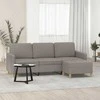 Trivietė sofa su pakoja, taupe spalvos, 180cm, audinys