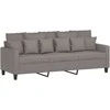 Trivietė sofa su pakoja, taupe spalvos, 180cm, audinys