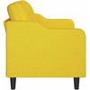 Trivietė sofa, šviesiai geltonos spalvos, 180cm, audinys