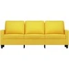 Trivietė sofa, šviesiai geltonos spalvos, 180cm, audinys