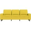 Trivietė sofa, šviesiai geltonos spalvos, 180cm, audinys