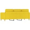 Trivietė sofa, šviesiai geltonos spalvos, 180cm, audinys