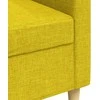 Trivietė sofa, šviesiai geltonos spalvos, 180cm, audinys