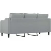 Trivietė sofa, šviesiai pilkos spalvos, 180cm, audinys