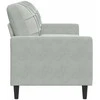 Trivietė sofa, šviesiai pilkos spalvos, 180cm, aksomas