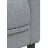 Trivietė sofa, šviesiai pilkos spalvos, audinys
