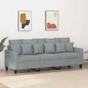 Trivietė sofa, šviesiai pilkos spalvos, 180cm, audinys