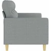 Trivietė sofa, šviesiai pilkos spalvos, 180cm, audinys