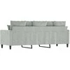 Trivietė sofa, šviesiai pilkos spalvos, 180cm, aksomas