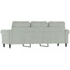 Trivietė sofa, šviesiai pilkos spalvos, 180cm, aksomas