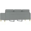 Trivietė sofa, šviesiai pilkos spalvos, 180cm, audinys
