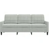 Trivietė sofa, šviesiai pilkos spalvos, 180cm, aksomas