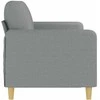 Trivietė sofa, šviesiai pilkos spalvos, 180cm, audinys