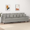 Trivietė sofa, šviesiai pilkos spalvos, 210cm, audinys