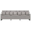 Trivietė sofa, šviesiai pilkos spalvos, 210cm, audinys