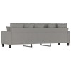 Trivietė sofa, šviesiai pilkos spalvos, 210cm, audinys