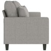 Trivietė sofa, šviesiai pilkos spalvos, 210cm, audinys