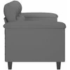 Trivietė sofa, tamsiai pilka, 180cm, mikropluošto audinys