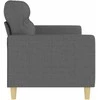 Trivietė sofa, tamsiai pilkos spalvos, 180cm, audinys