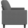 Trivietė sofa, tamsiai pilkos spalvos, 180cm, audinys