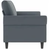 Trivietė sofa, tamsiai pilkos spalvos, 180cm, aksomas