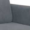 Trivietė sofa, tamsiai pilkos spalvos, 180cm, aksomas
