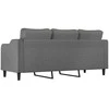 Trivietė sofa, tamsiai pilkos spalvos, 180cm, audinys