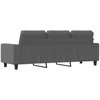 Trivietė sofa, tamsiai pilkos spalvos, 180cm, audinys