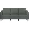 Trivietė sofa, tamsiai pilkos spalvos, 180cm, audinys
