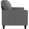 Trivietė sofa, tamsiai pilkos spalvos, 180cm, audinys