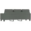 Trivietė sofa, tamsiai pilkos spalvos, 180cm, audinys