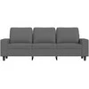 Trivietė sofa, tamsiai pilkos spalvos, 180cm, audinys