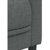 Trivietė sofa, tamsiai pilkos spalvos, audinys