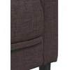 Trivietė sofa, tamsiai rudos spalvos, audinys
