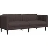 Trivietė sofa, tamsiai rudos spalvos, audinys