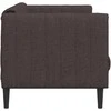 Trivietė sofa, tamsiai rudos spalvos, audinys